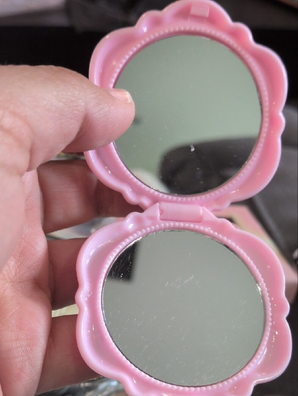 Pink Rose Compact Mirror - Picture 2 of 4